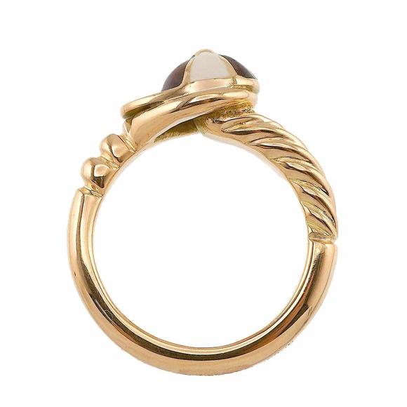 GUCCI No. 12 Ring Enamel K18 YG Yellow Gold 750 - Picture 6 of 8